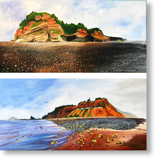 5 Island Provincial Park, Bay of Fundy
Two Paintings, each 24" x 12"